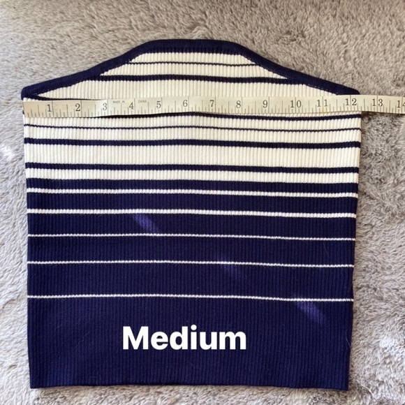 Nwt Blue/Off White Strapless Top by She + Sky - Picture 10 of 11